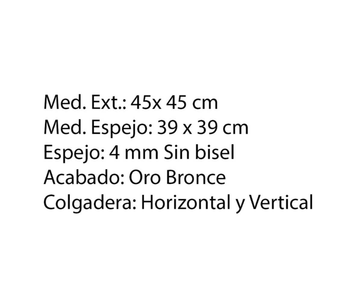 Espejo Binotto Bronce