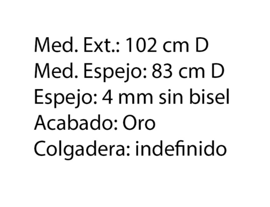 Espejo Areli Oro